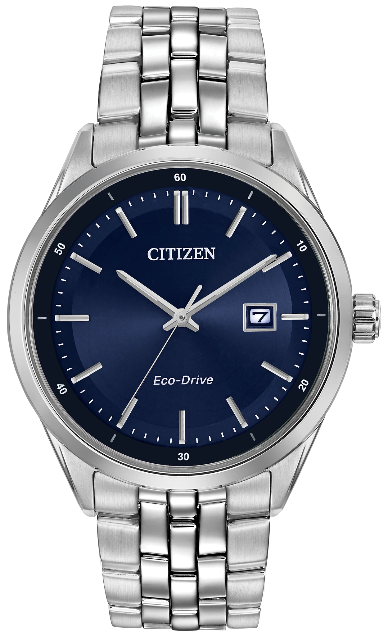 Citizen Blue Face Silver Band Watch